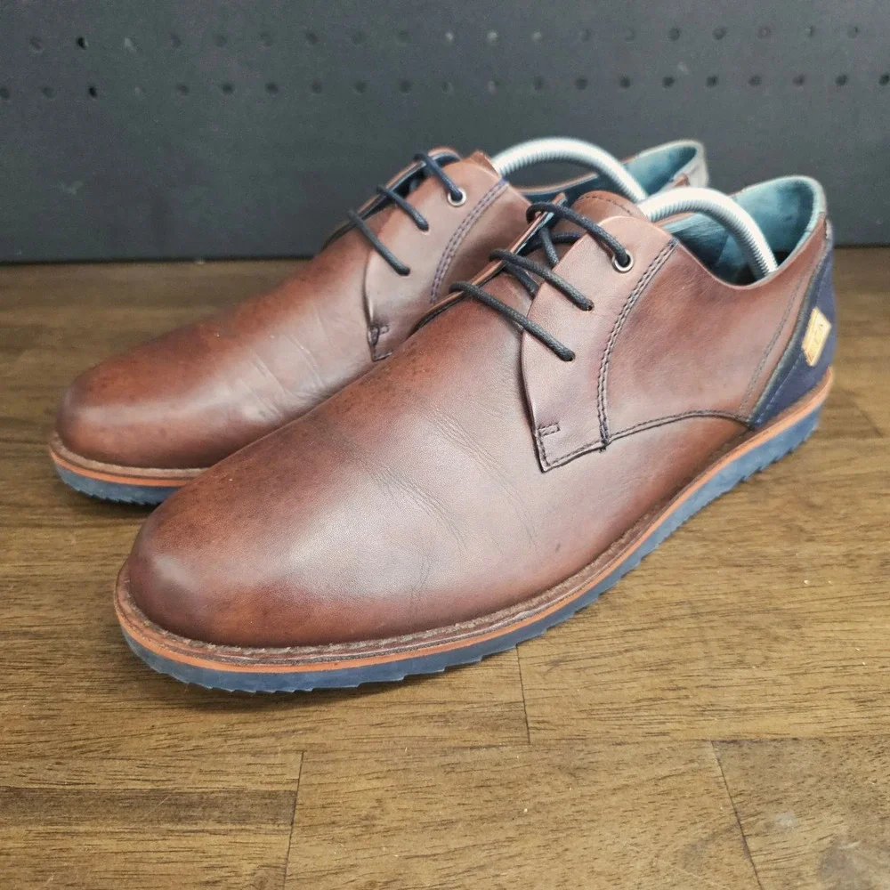 Pikolinos‎ Derby Shoes Mens 43 Brown Leather Suede Heel Made in Spain